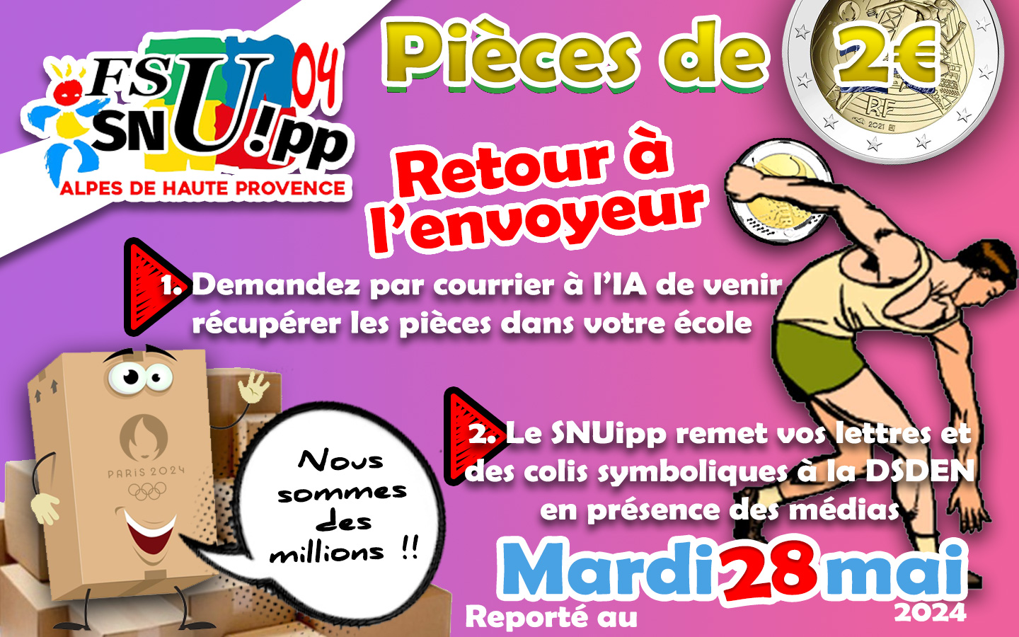 On rend les 2 euros ! | FSU-SNUipp 04